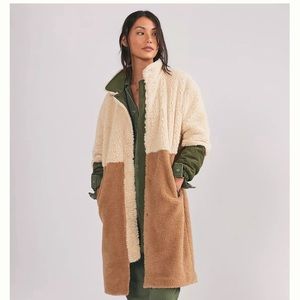 Anthropologie Sherpa color block jacket